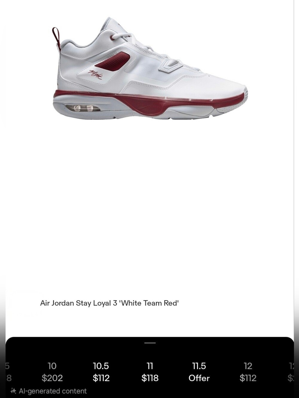 Air Jordan Stay Loyal 3 "White Team Red" - Picture 13 of 14